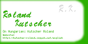 roland kutscher business card